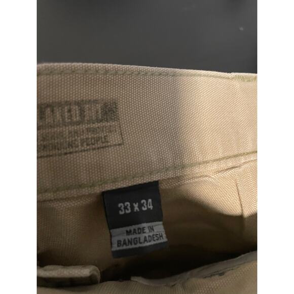 Carhartt Pants Mens 33x34 Tan Rugged Flex Relaxed Fit Canvas Work Pant Carpenter - Picture 7 of 14